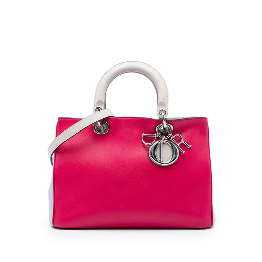 Medium Tricolor Calfskin Diorissimo Tote - Image 1