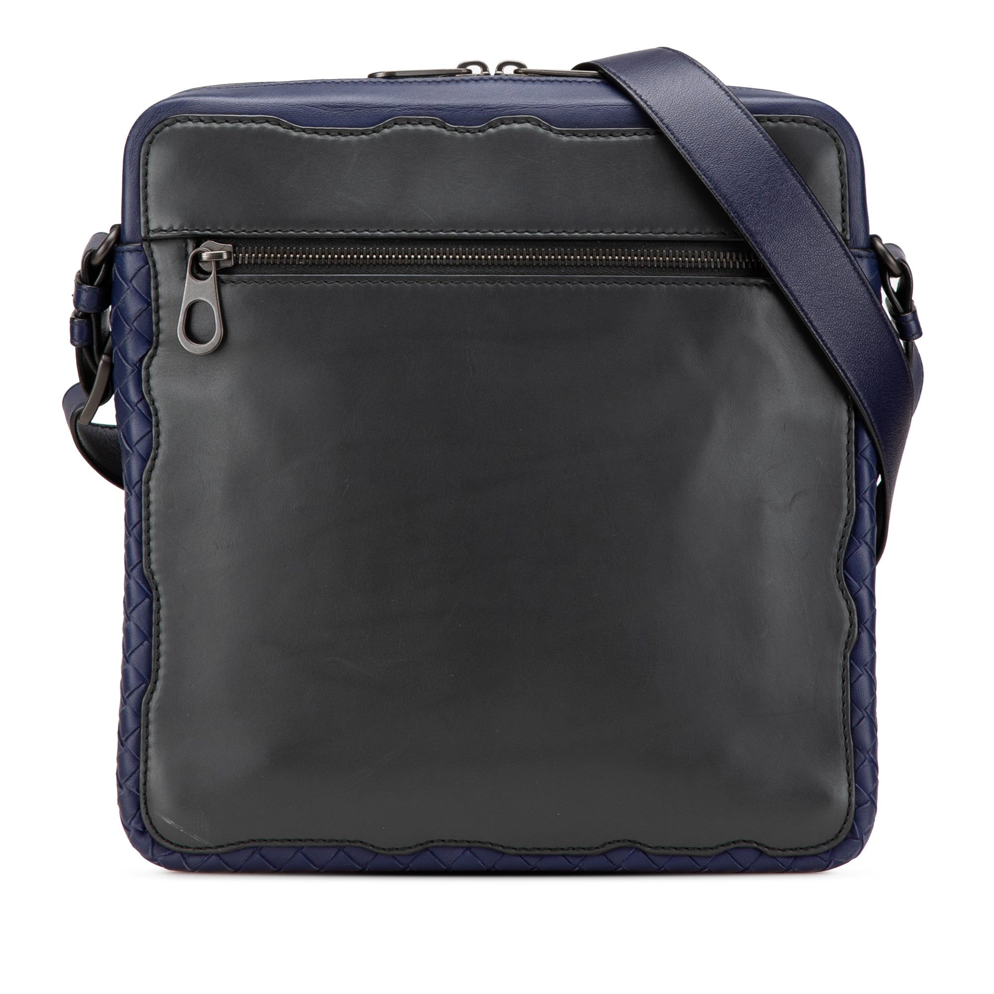 Intrecciato Trimmed Leather Crossbody - Image 1