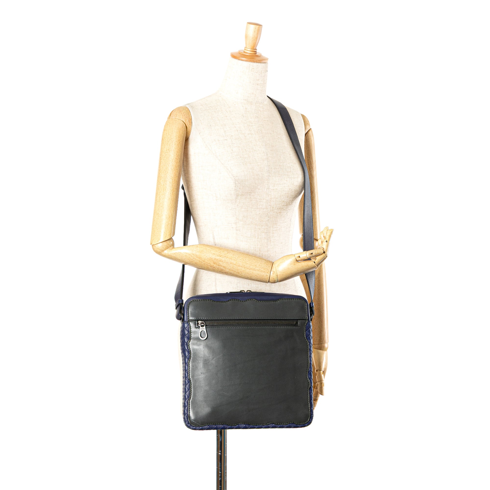 Intrecciato Trimmed Leather Crossbody - Image 12