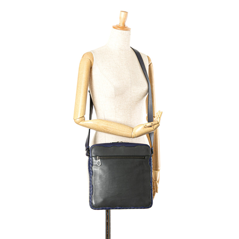 Intrecciato Trimmed Leather Crossbody - Image 12
