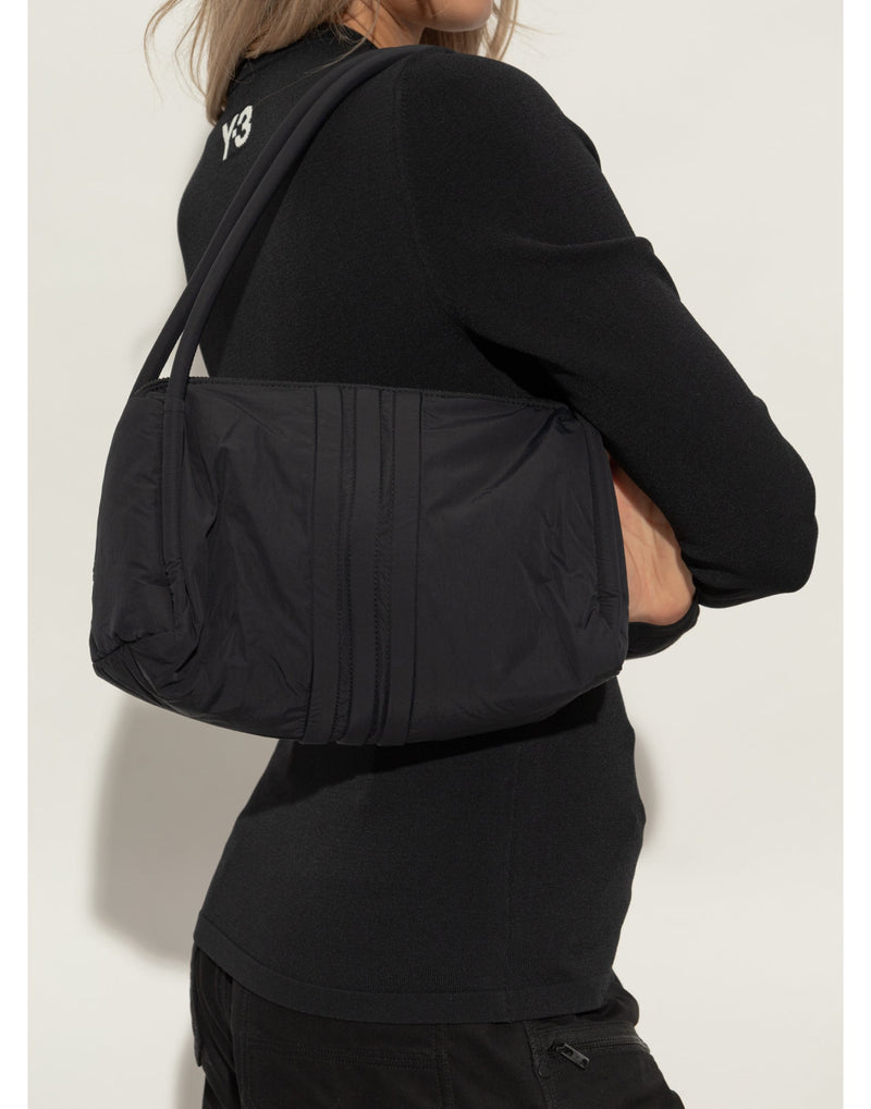 Y-3 Quilted Padded Nylon Shoulder Bag — Black Polyamide