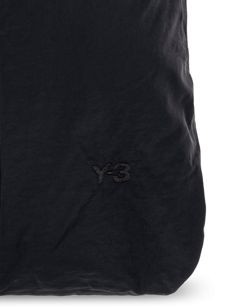 Y-3 Padded Striped Logo Tote Bag — Black Polyamide