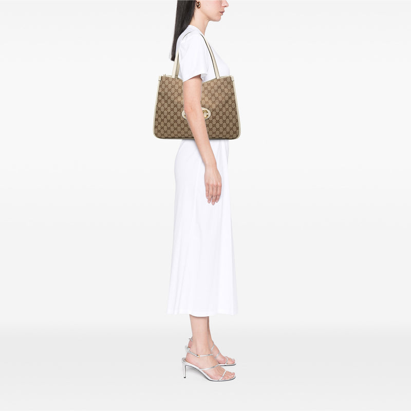 Medium GG Canvas Horsebit 1955 Tote - Image 7