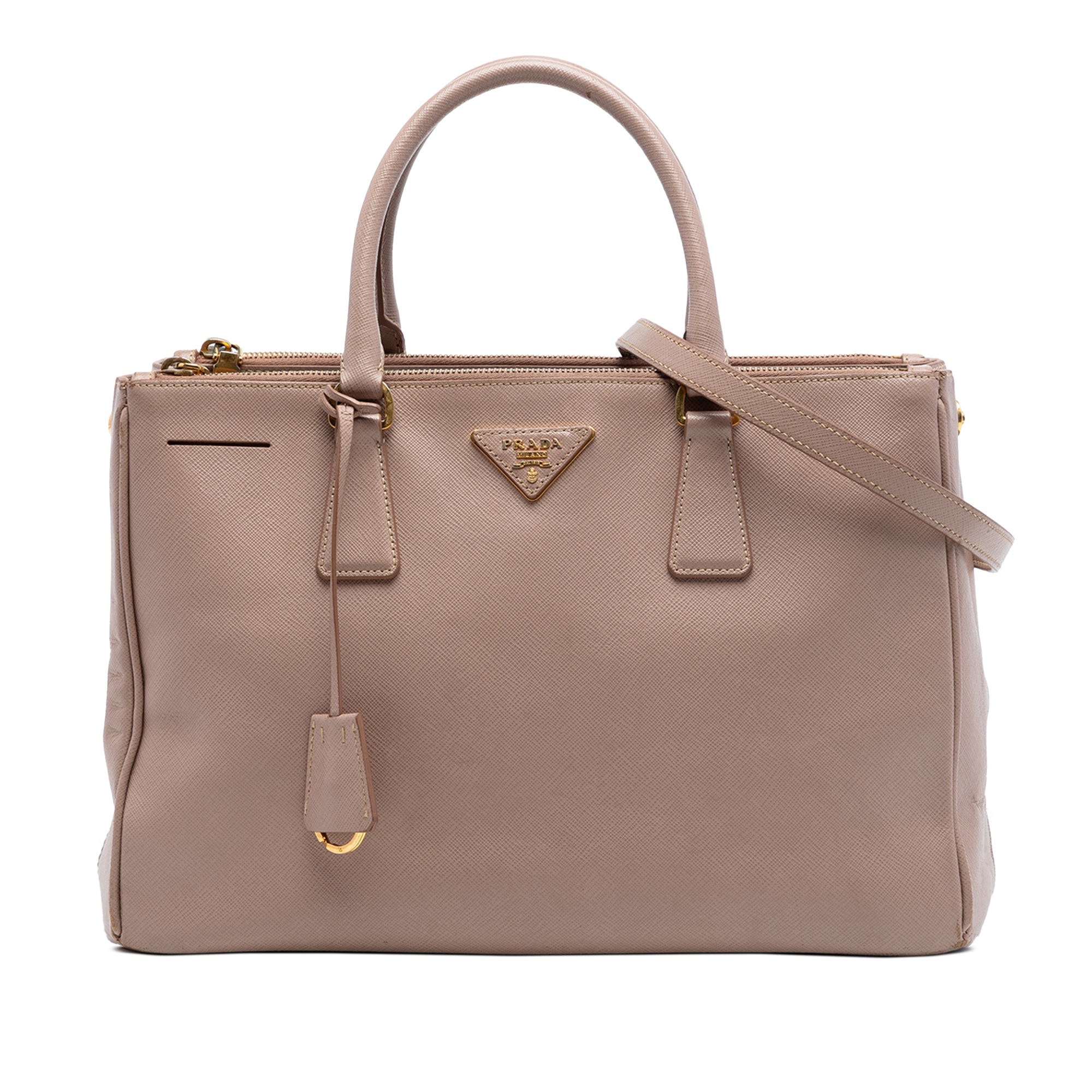 Medium Saffiano Lux Galleria Double Zip Tote - Image 1