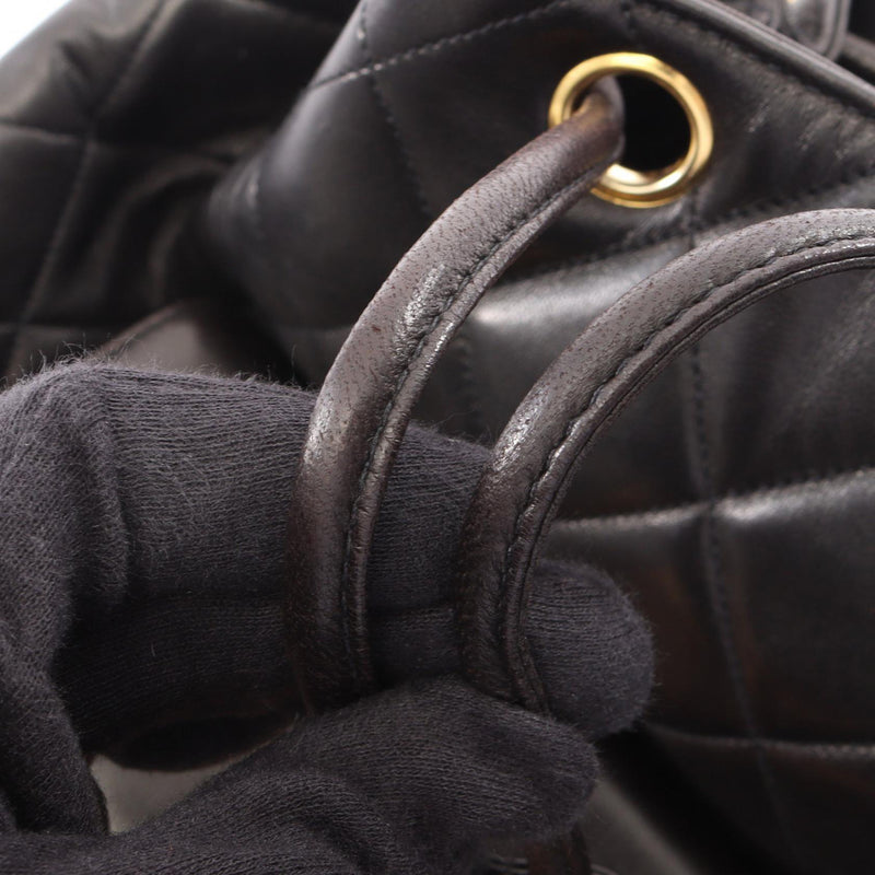 CC Quilted Lambskin Drawstring Backpack - Image 10