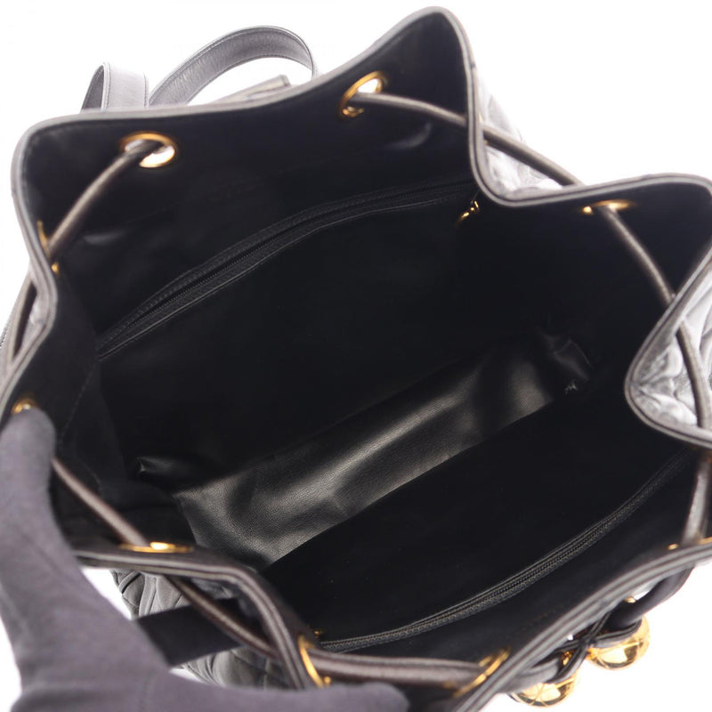 CC Quilted Lambskin Drawstring Backpack - Image 3