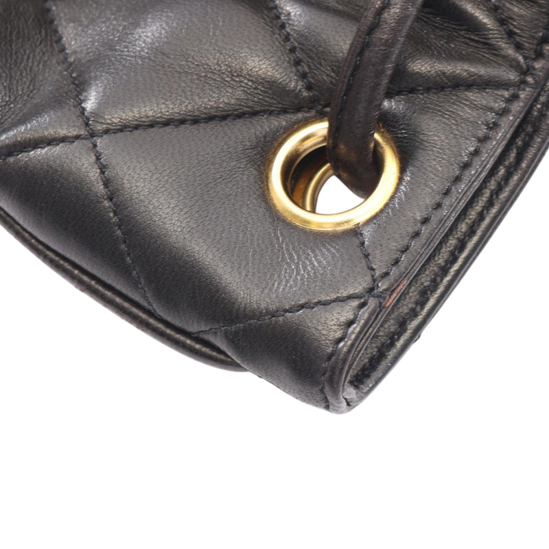 CC Quilted Lambskin Drawstring Backpack - Image 8