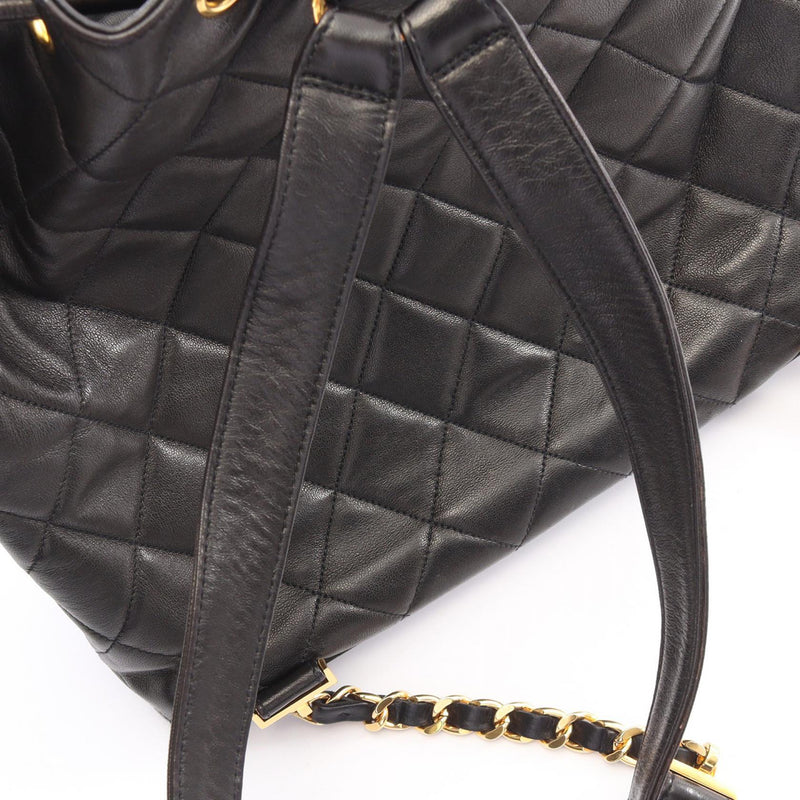 CC Quilted Lambskin Drawstring Backpack - Image 9