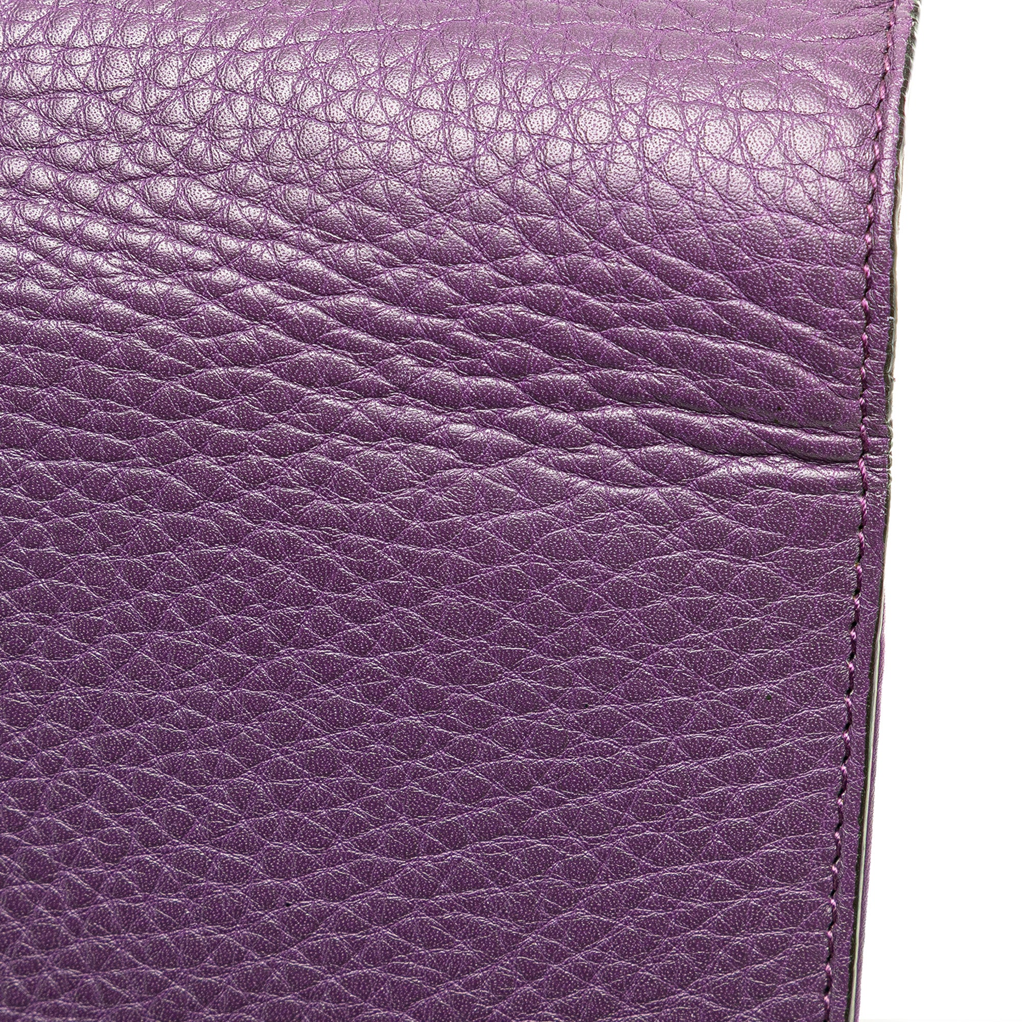 Pebbled Calfskin Piston Broadway Evening Bag - Image 11