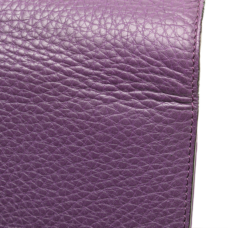 Pebbled Calfskin Piston Broadway Evening Bag - Image 11