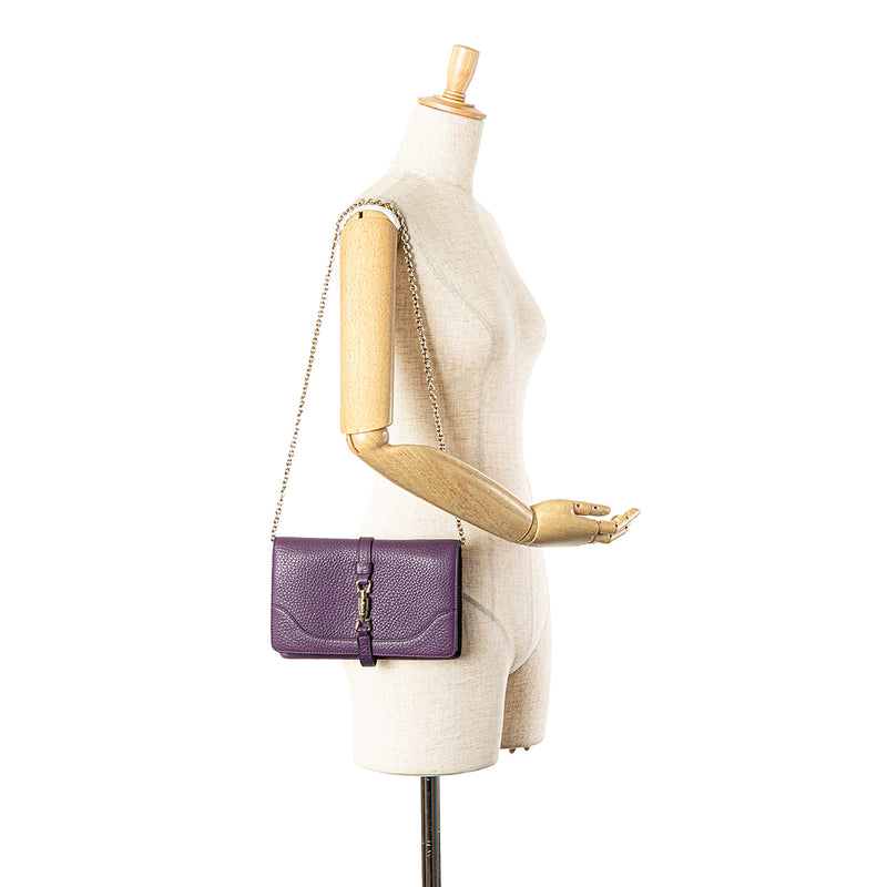 Pebbled Calfskin Piston Broadway Evening Bag - Image 12