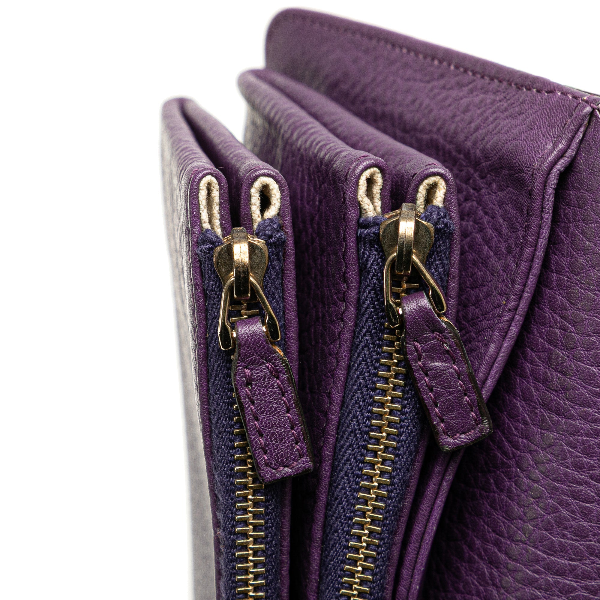 Pebbled Calfskin Piston Broadway Evening Bag - Image 9