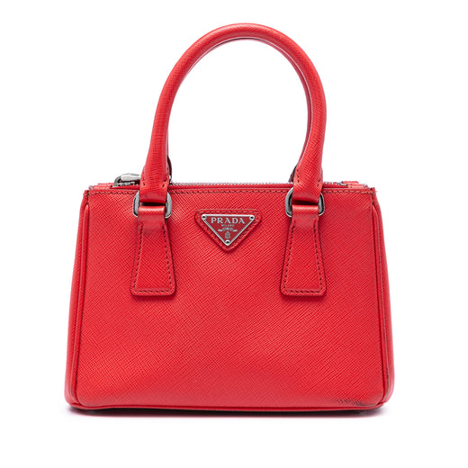 Mini Saffiano Lux Galleria Double Zip Satchel - Image 1