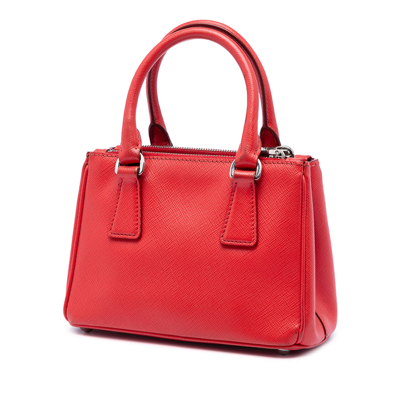 Mini Saffiano Lux Galleria Double Zip Satchel - Image 2