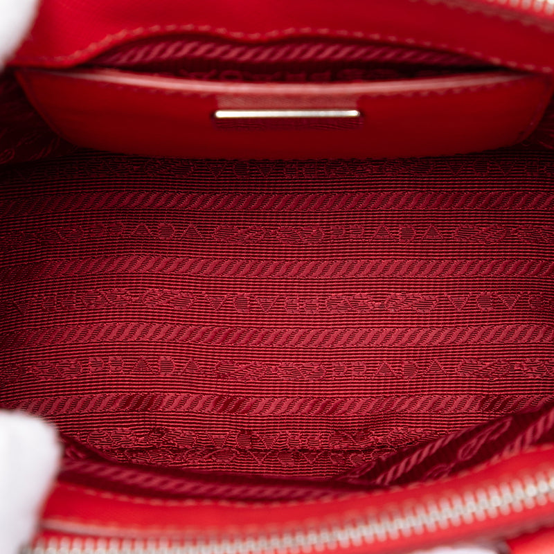 Mini Saffiano Lux Galleria Double Zip Satchel - Image 4