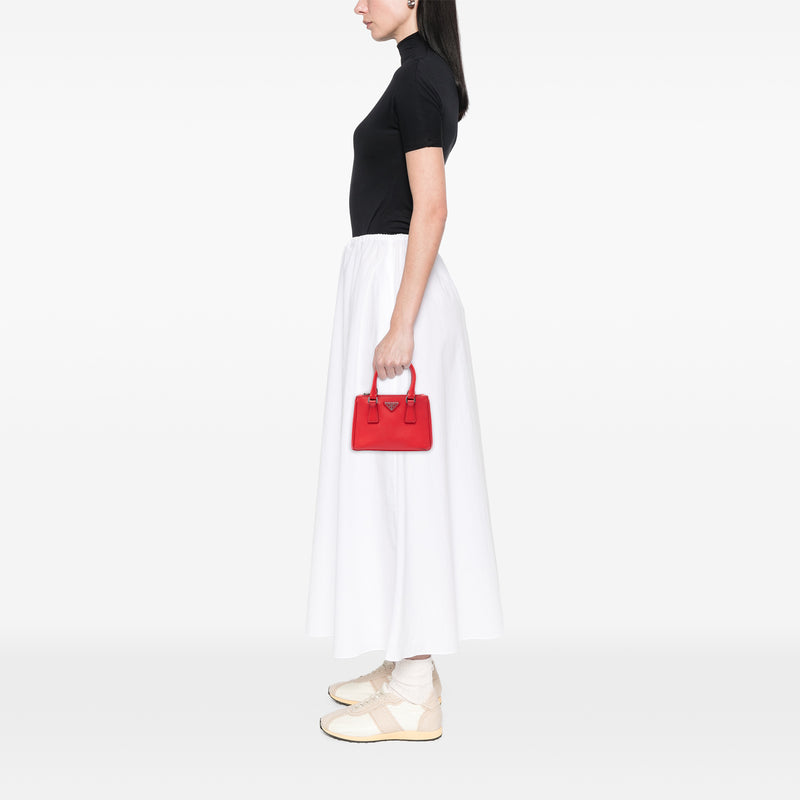 Mini Saffiano Lux Galleria Double Zip Satchel - Image 6