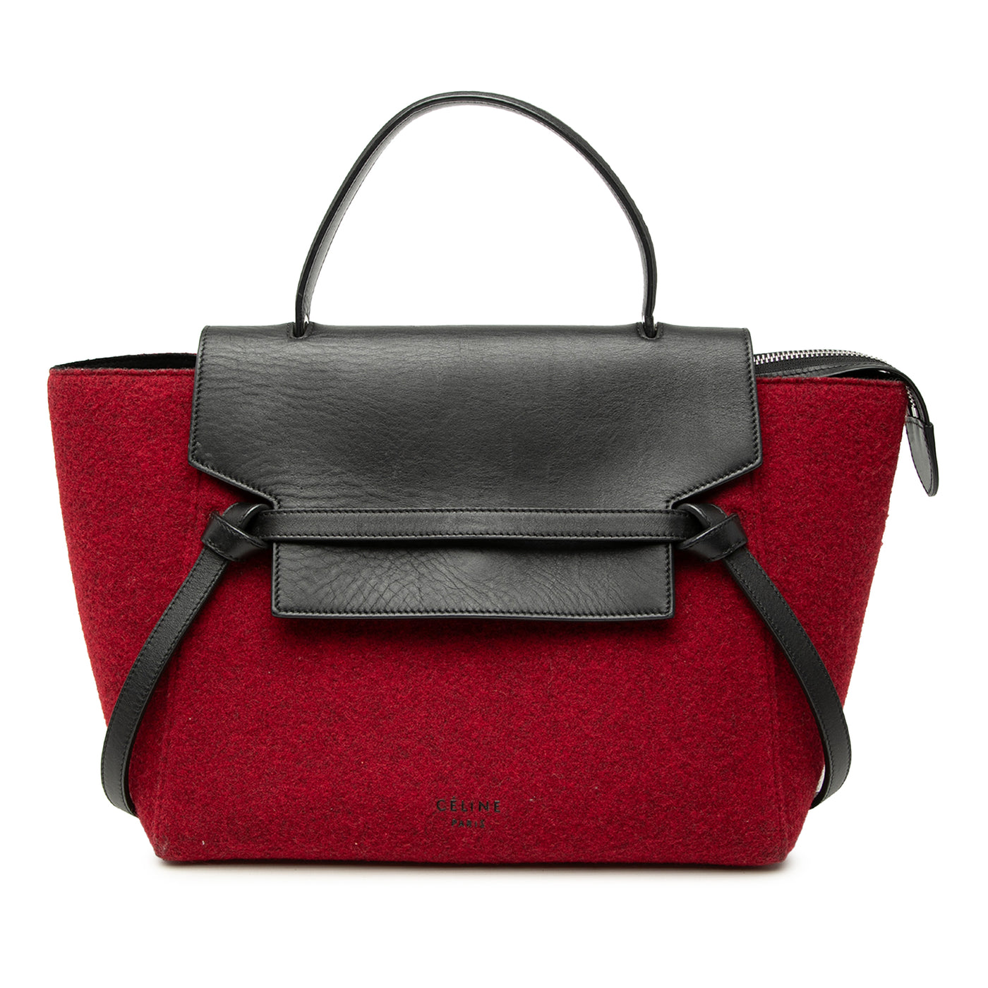 Mini Felt and Calfskin Belt Satchel - Image 1