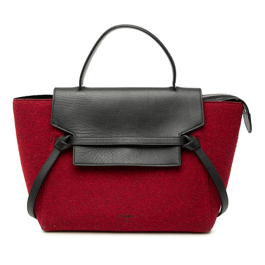 Mini Felt and Calfskin Belt Satchel - Image 1