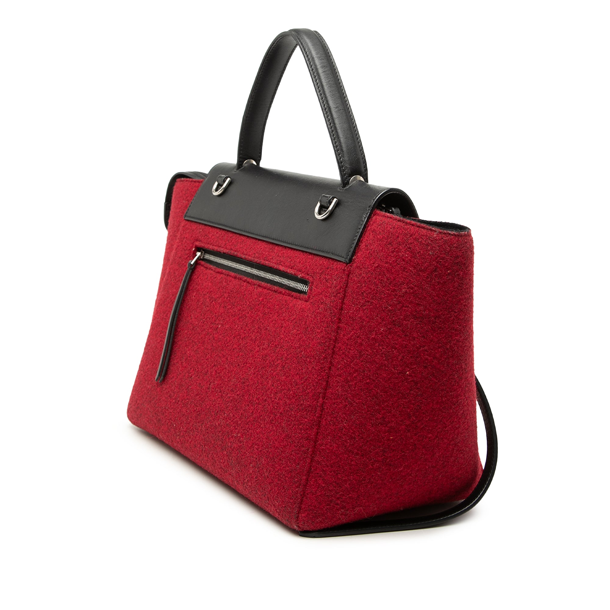 Mini Felt and Calfskin Belt Satchel - Image 2