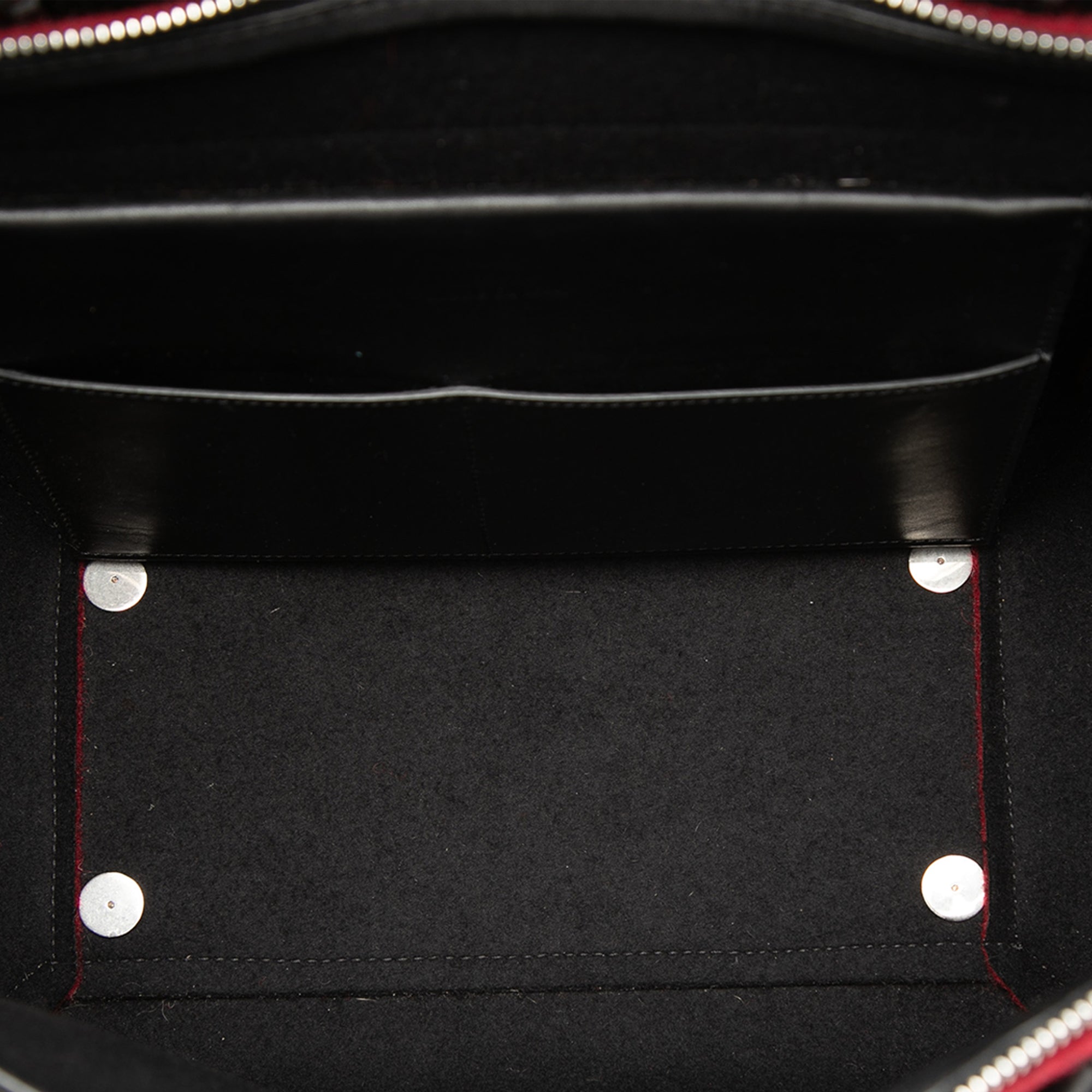 Mini Felt and Calfskin Belt Satchel - Image 4