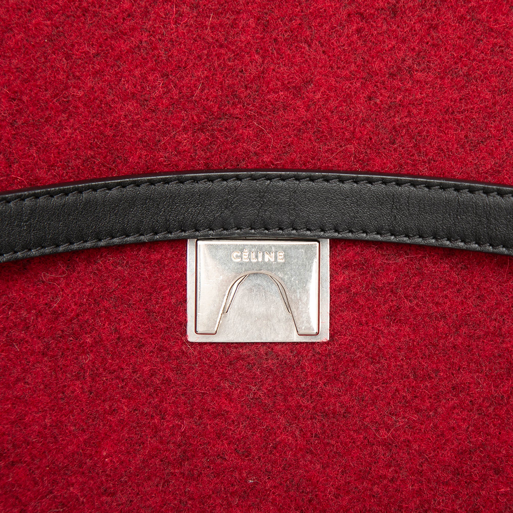 Mini Felt and Calfskin Belt Satchel - Image 5
