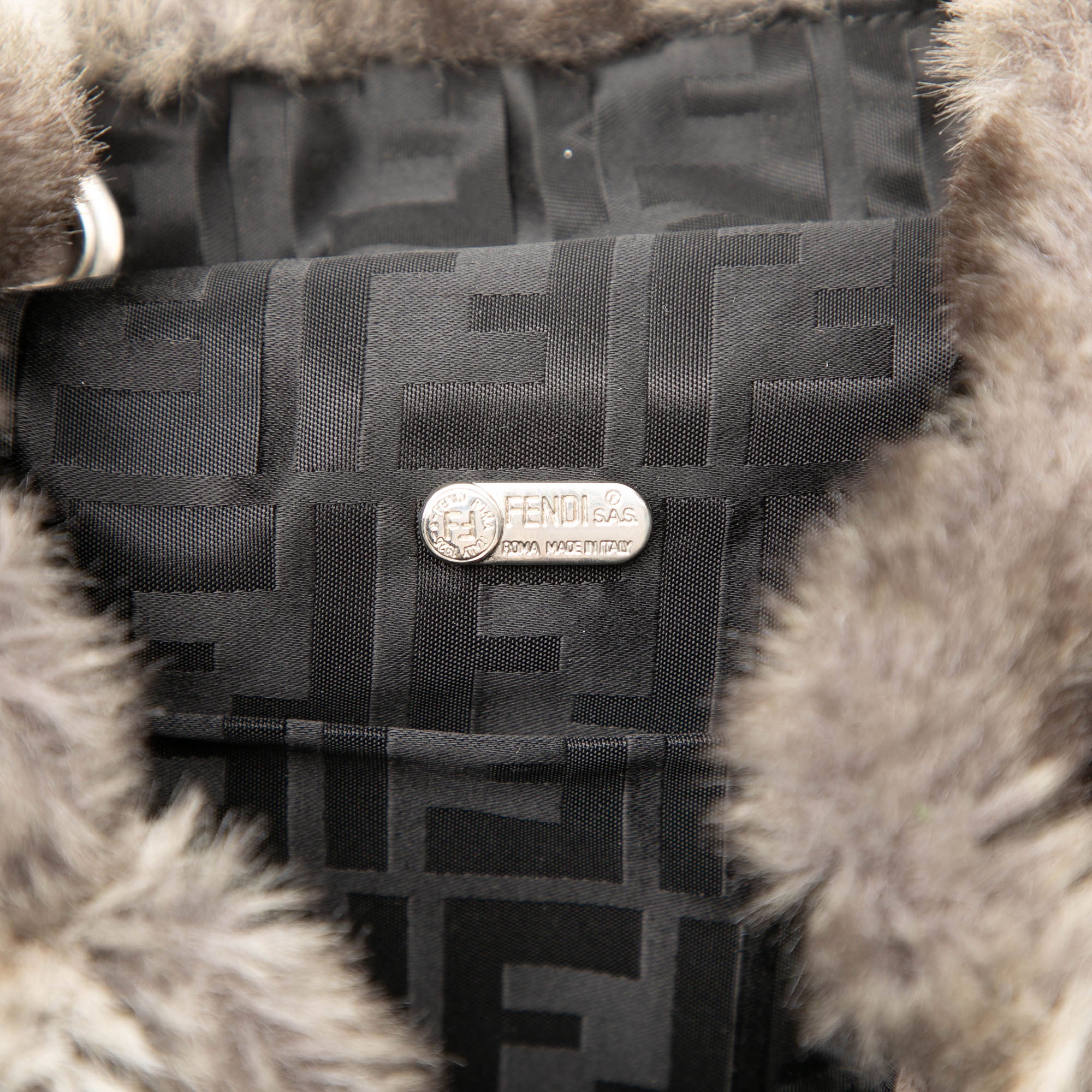 Mink Fur Tie Dye Print Backpack - Image 5