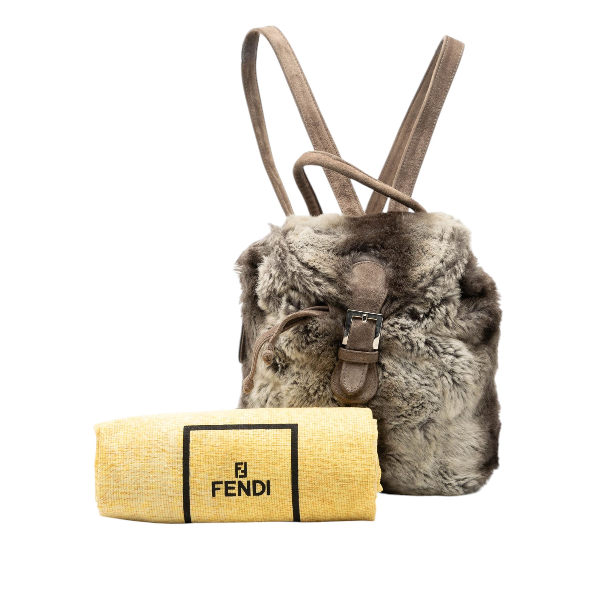 Mink Fur Tie Dye Print Backpack - Image 9