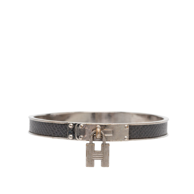 Epsom and Palladium Plated Kelly Cadena Lock Bangle Bracelet