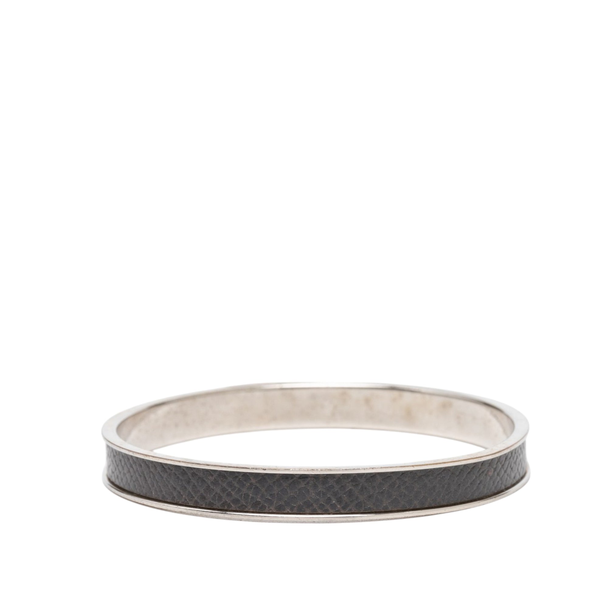 Epsom and Palladium Plated Kelly Cadena Lock Bangle Bracelet - Image 3
