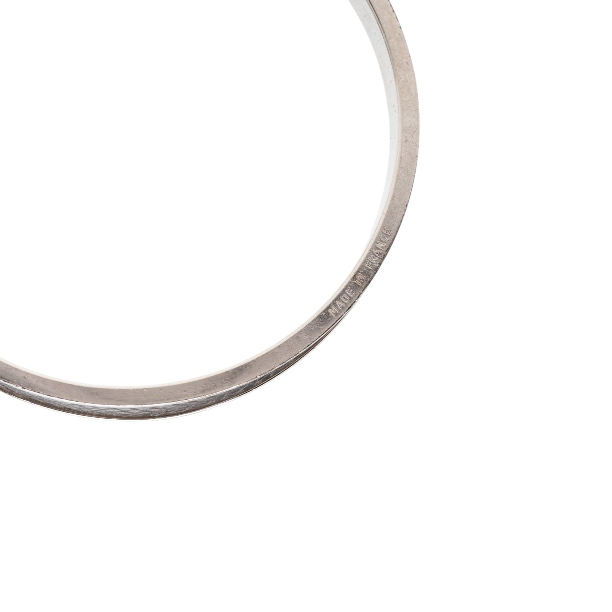 Epsom and Palladium Plated Kelly Cadena Lock Bangle Bracelet - Image 5