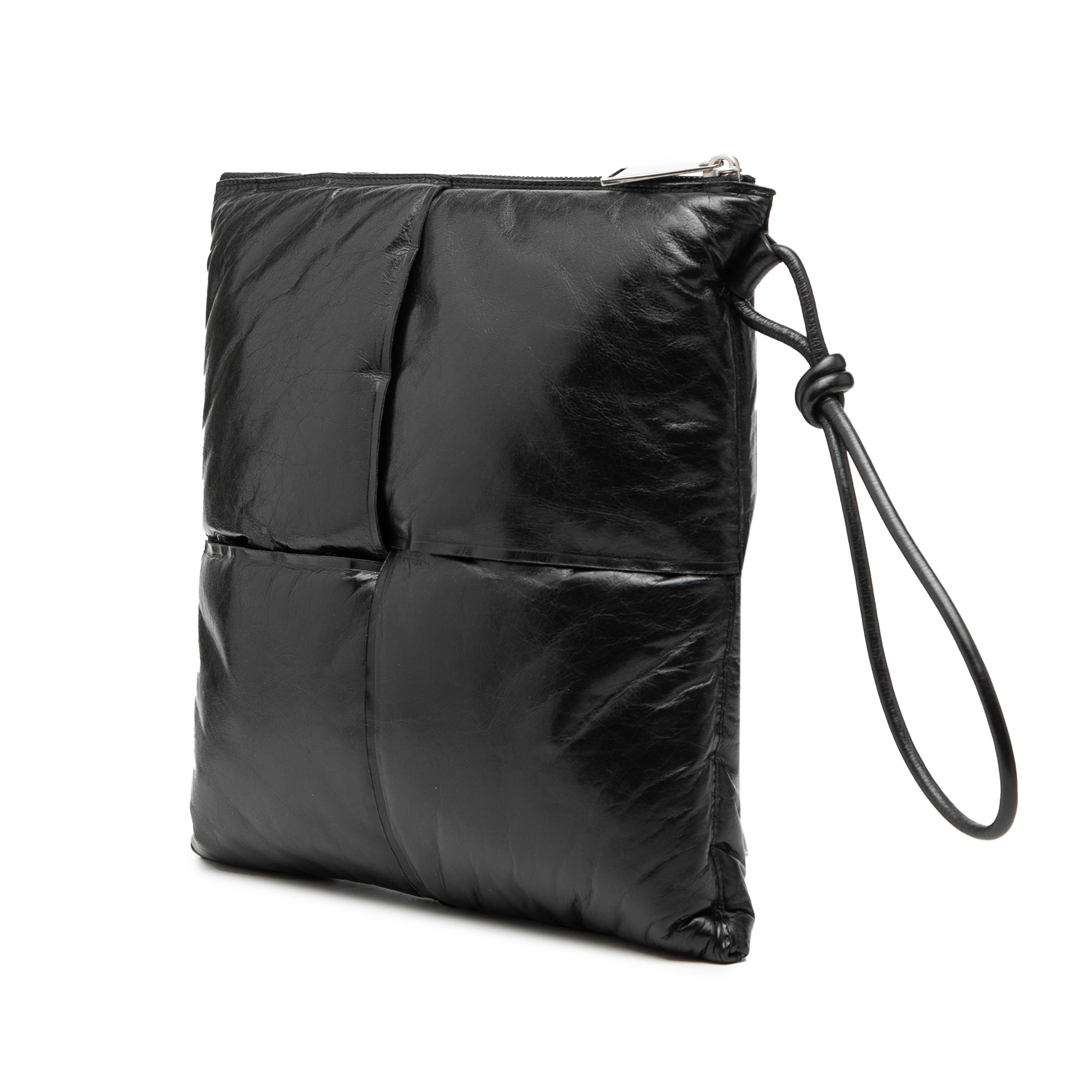 Leather Intrecciato Padded Square Pouch - Image 2