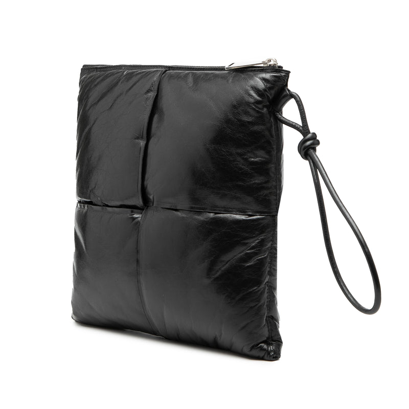 Leather Intrecciato Padded Square Pouch - Image 2