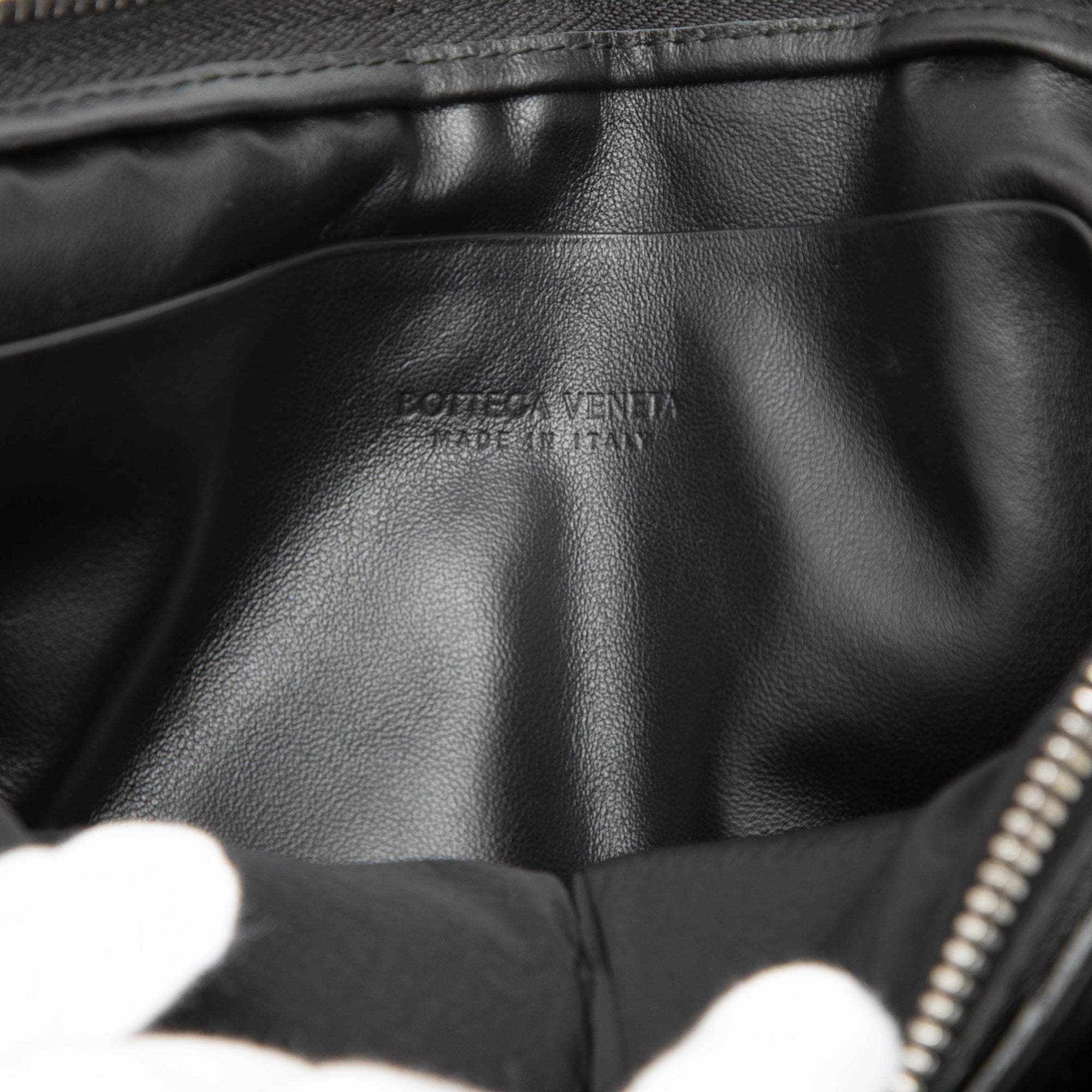 Leather Intrecciato Padded Square Pouch - Image 5