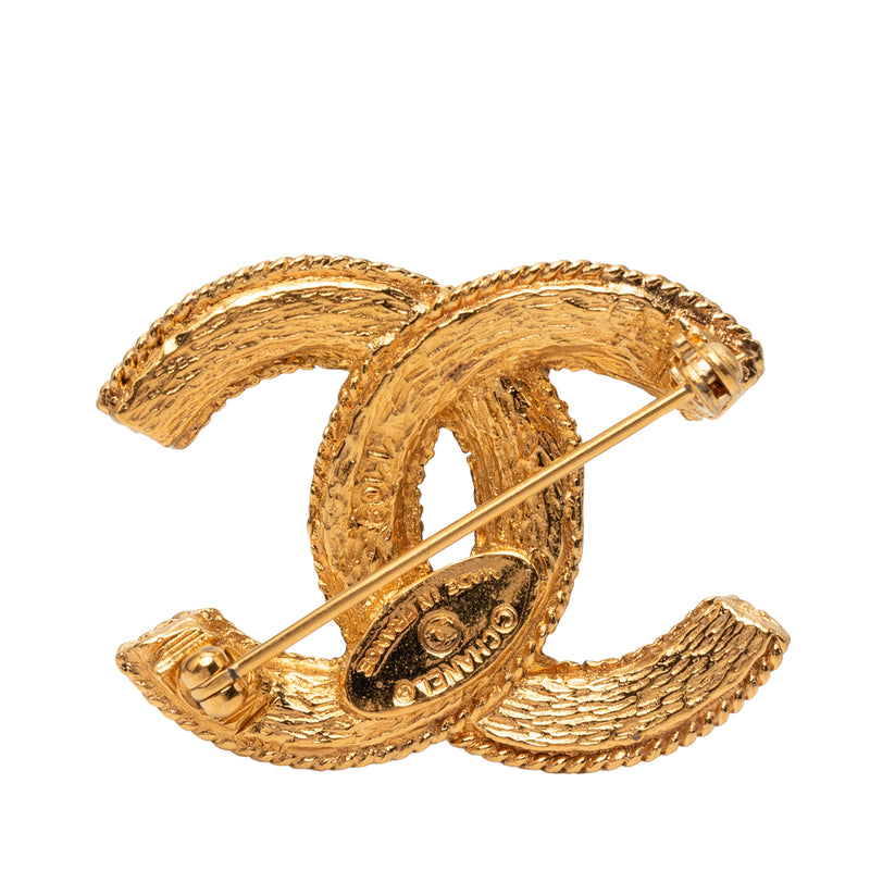 CC Gold Plated Rope Edge Brooch - Image 2