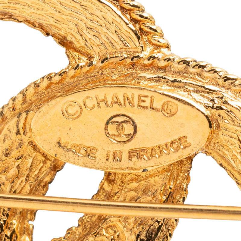 CC Gold Plated Rope Edge Brooch - Image 3