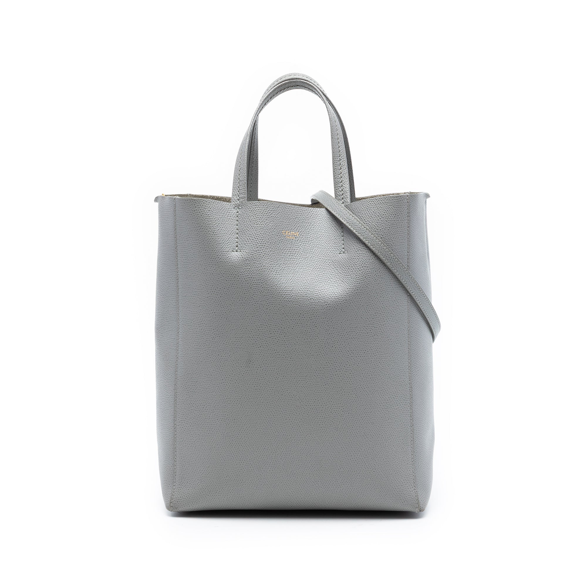 Small Grained Calfskin Vertical Cabas Tote - Image 1