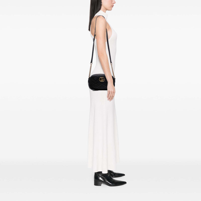 Small GG Marmont Matelasse Calfskin Crossbody - Image 11