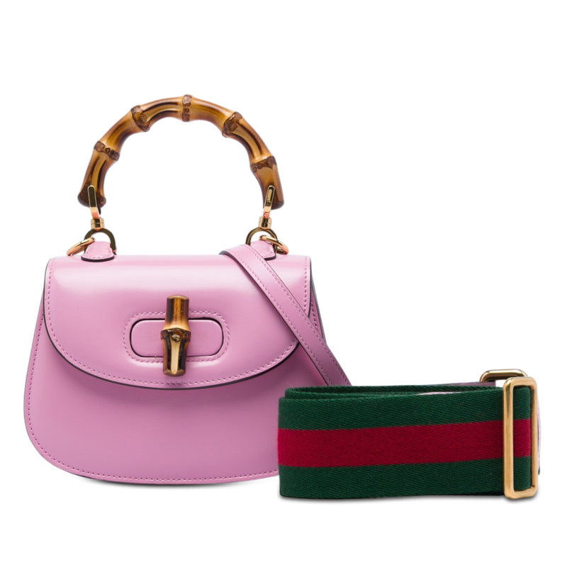 Mini Calfskin Web 1947 Bamboo Top Handle Bag - Image 6