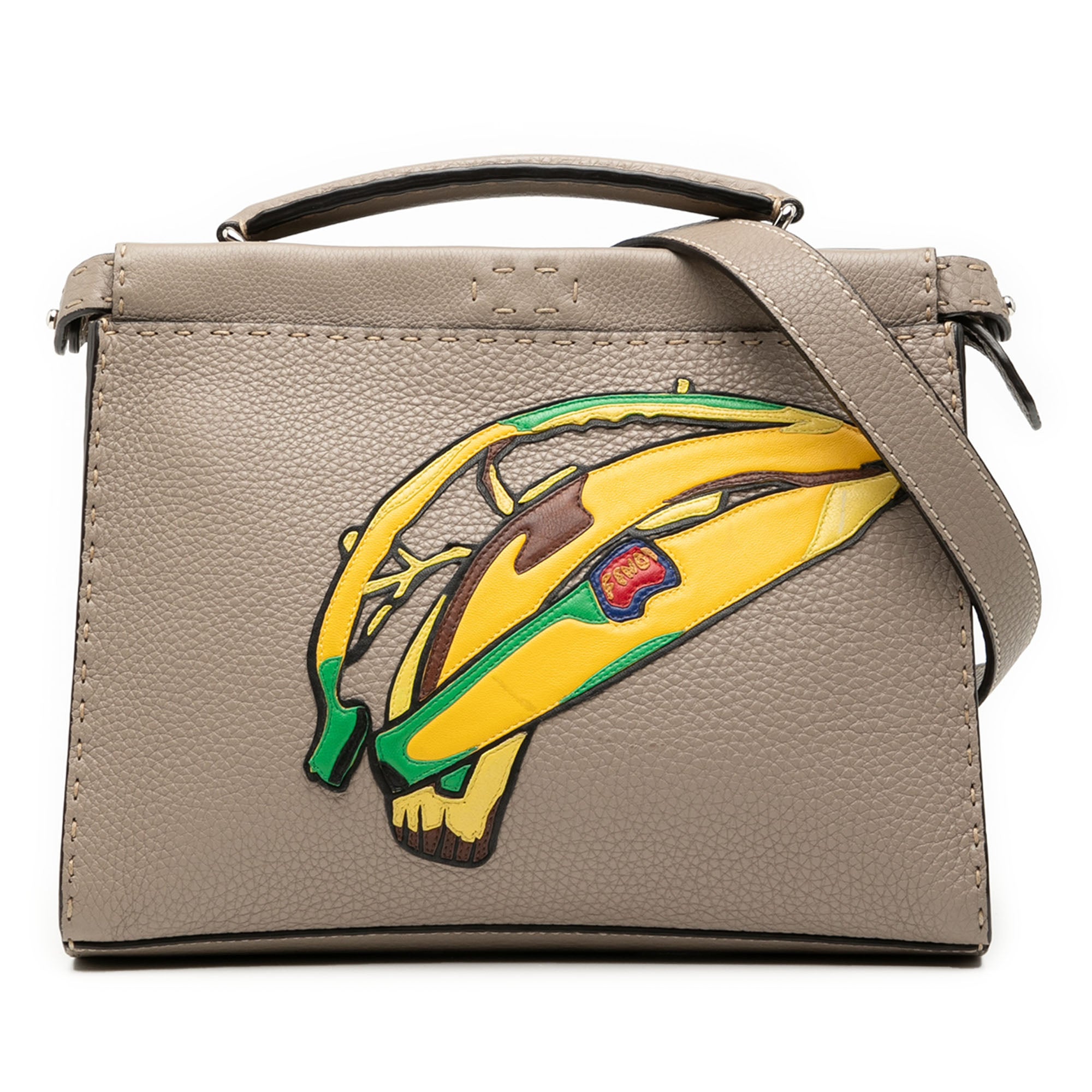 Sue Tilley Mini Calfskin Romano Selleria Banana Peekaboo Iconic Fit Satchel - Image 1