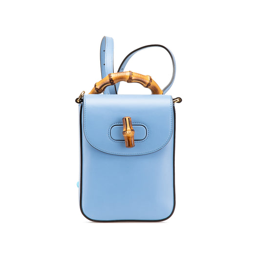 Mini Calfskin Bamboo Top Handle Bag - Image 1