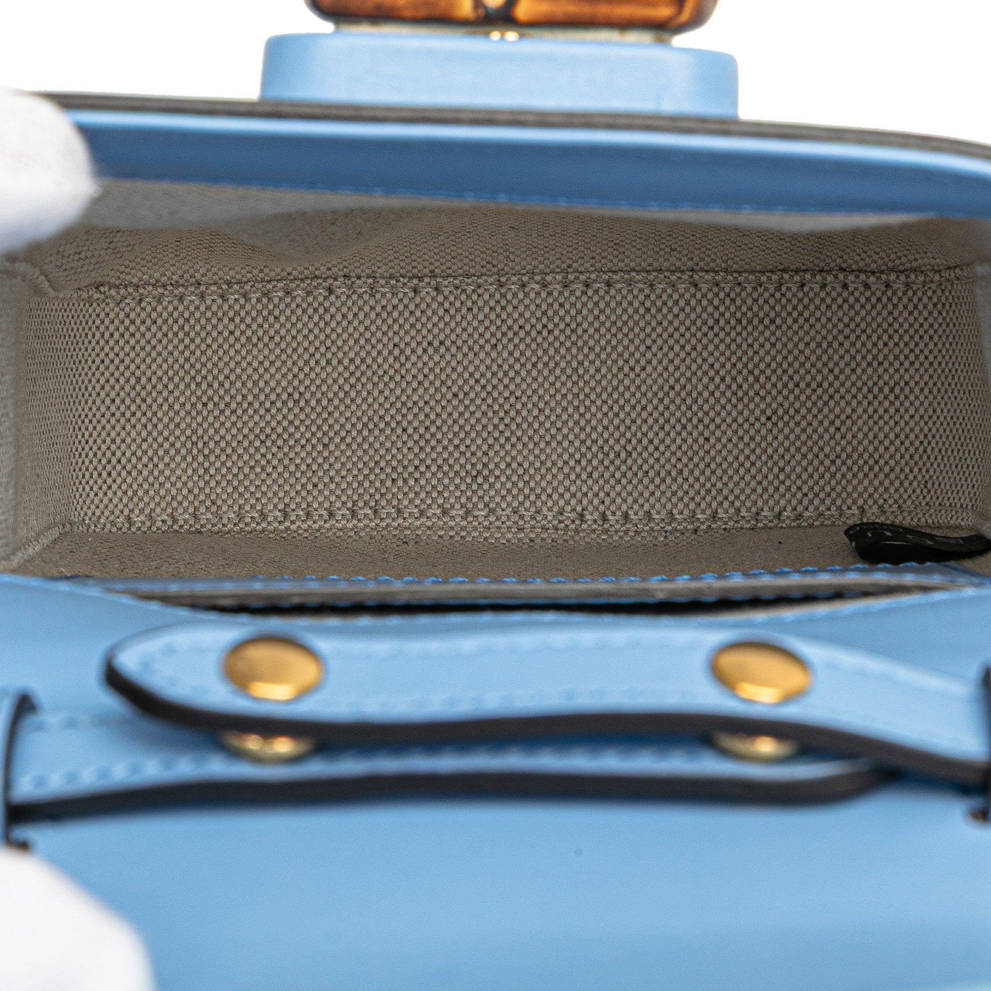 Mini Calfskin Bamboo Top Handle Bag - Image 4
