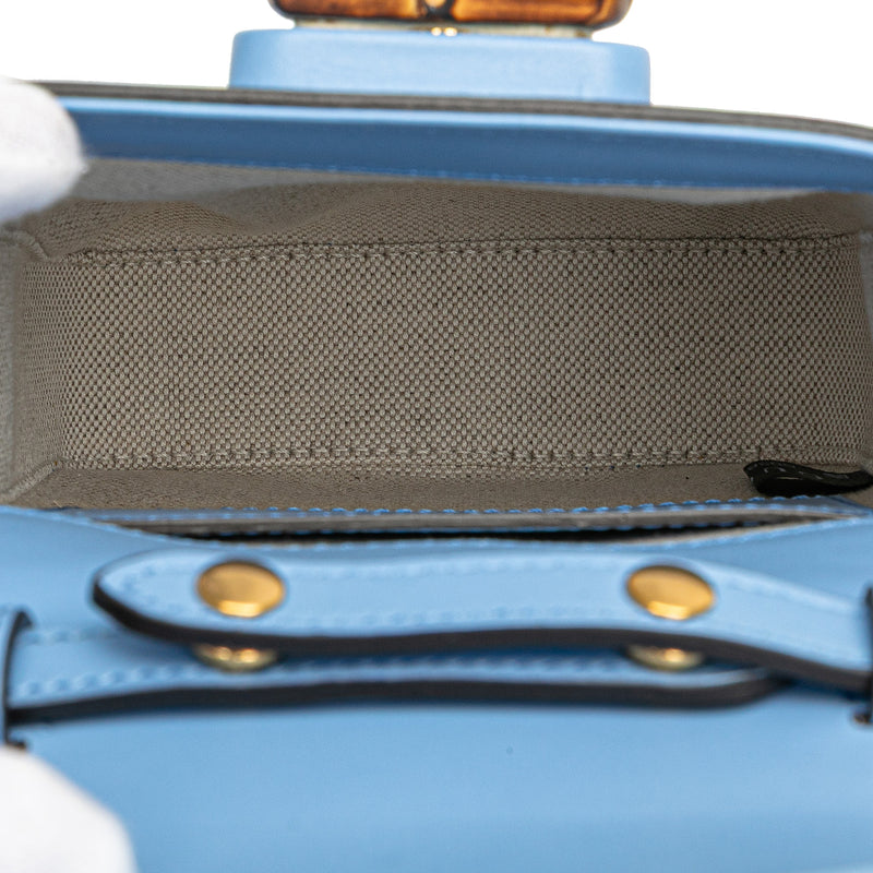 Mini Calfskin Bamboo Top Handle Bag - Image 4