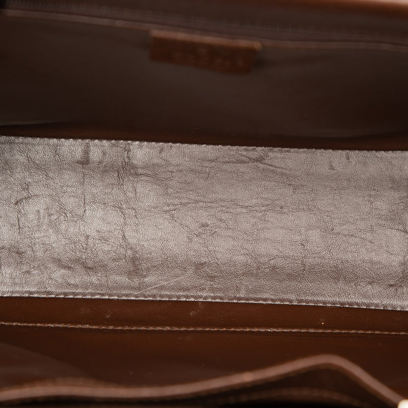 Calfskin Bamboo Satchel - Image 4