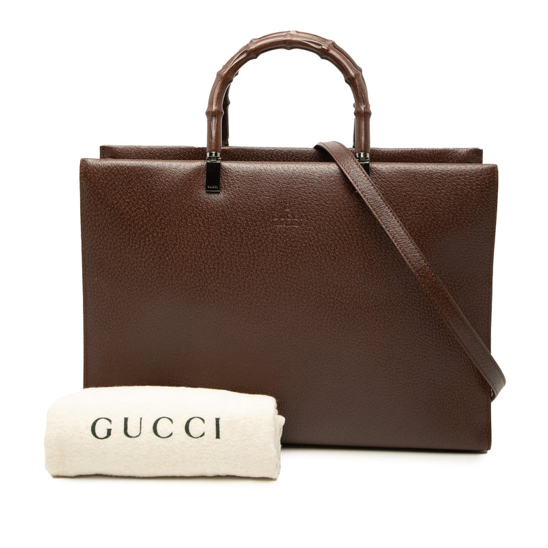 Calfskin Bamboo Satchel - Image 7