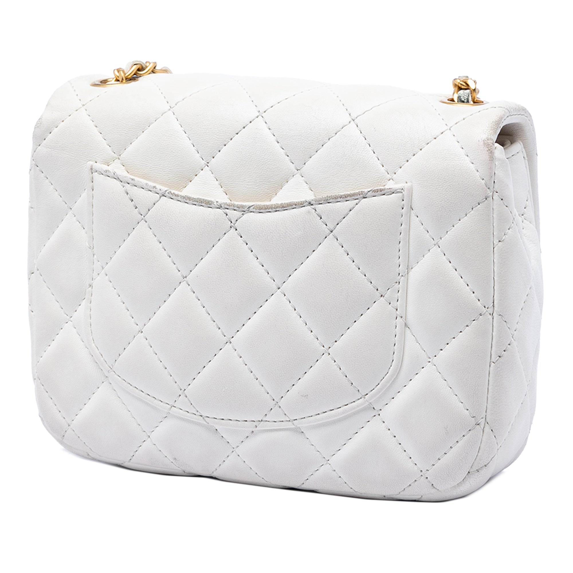 Mini Square Classic Lambskin Enamel Coco Hearts Single Flap - Image 2