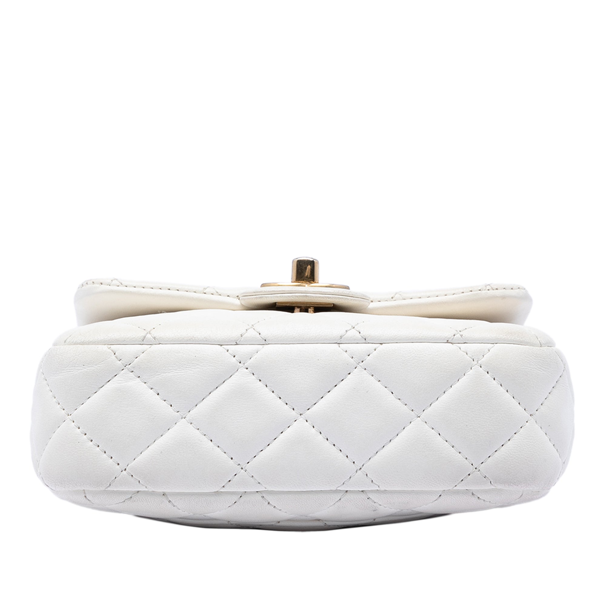 Mini Square Classic Lambskin Enamel Coco Hearts Single Flap - Image 3
