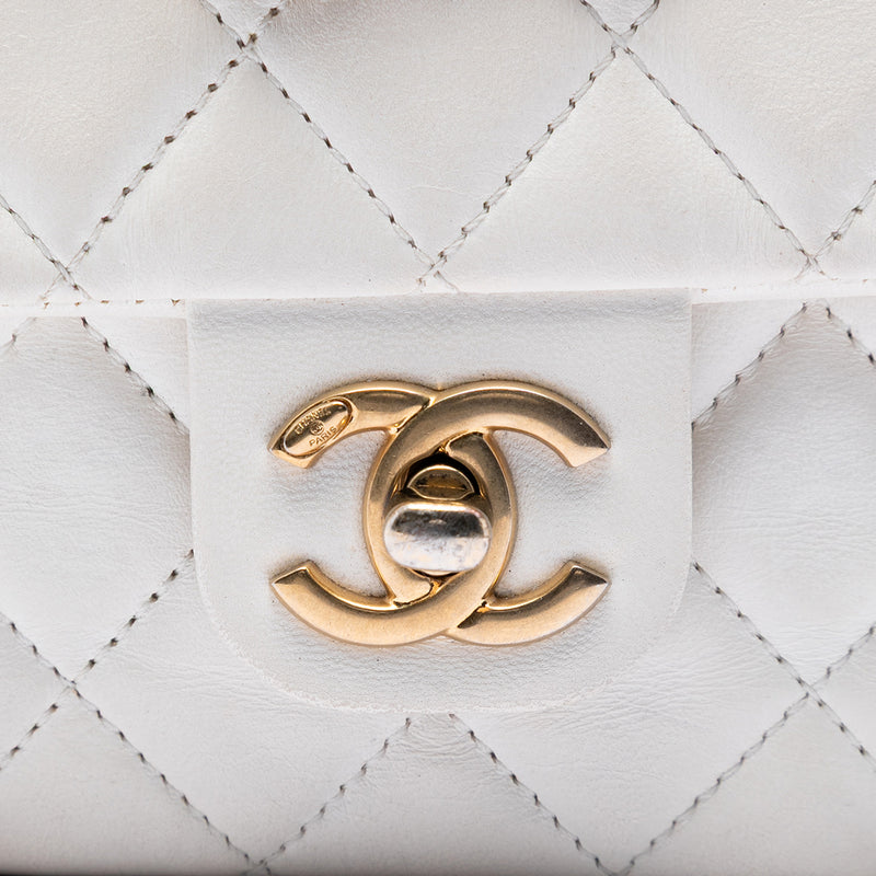 Mini Square Classic Lambskin Enamel Coco Hearts Single Flap - Image 5