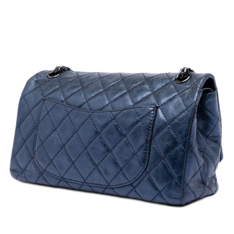 Quilted Metallic Aged Calfskin Reissue 2.55 Double Flap 226 - Image 2