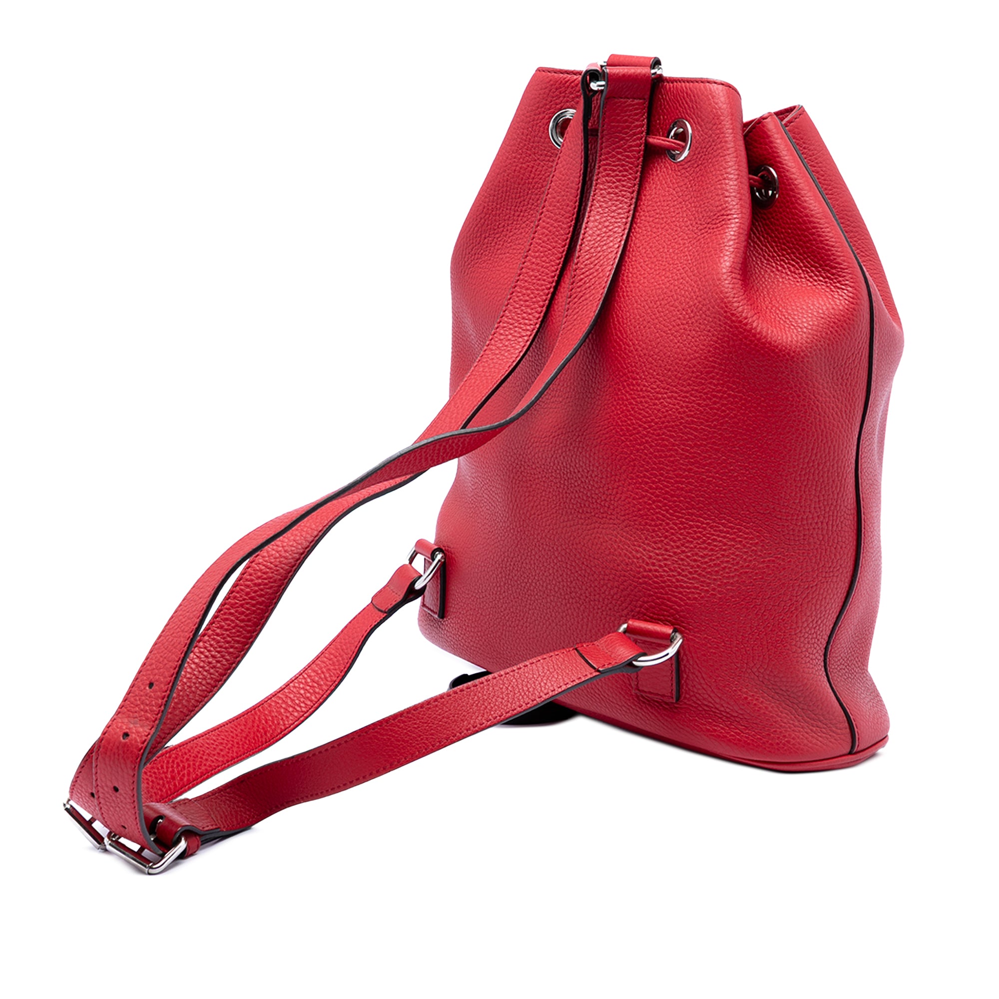 Small Pebbled Calfskin Soho Drawstring Backpack - Image 2