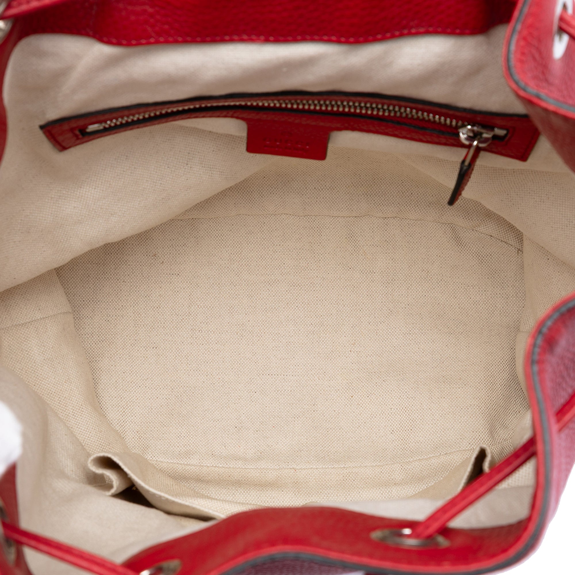 Small Pebbled Calfskin Soho Drawstring Backpack - Image 4